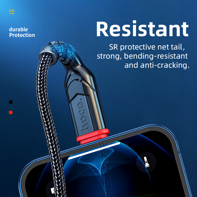 HOCO USB laidas iPhone kabinai 11 12 13 Pro Max X Xs Max XR 8 ipad2 mini 2.4A greito įkrovimo laidai telefono įkroviklis Wire Data Sync