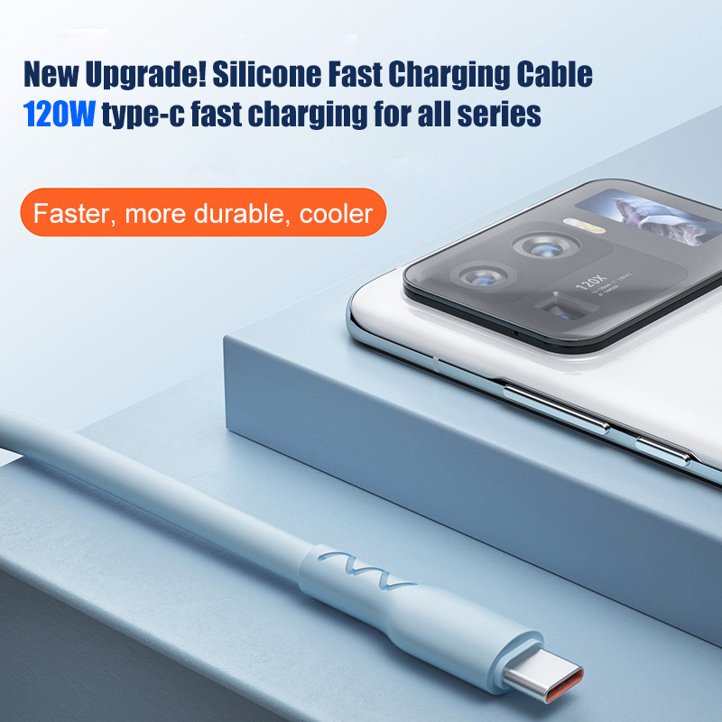 6A 120 W USB tipo C laidas PD greito įkrovimo laidas skirtas OPPO Oneplus Huawei P40 P30 Pro Xiaomi Samsung Realme USB C įkroviklio duomenų laidas