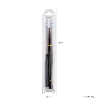 Μαύρη βούρτσα νυχιών βούρτσα τζελ για μανικιούρ Ακρυλικό UV Gel Extension Pen Fish Βερνίκι νυχιών ζωγραφική Βούρτσα ζωγραφικής Βούρτσα νυχιών επένδυση