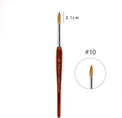 TIANMI Kolinsky nagų šepetėlis su ovalia medžio rankena Kolinsky plaukai, medinė rankena – naudokite manikiūrui kurti 8-24 dydis