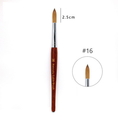 TIANMI Kolinsky nagų šepetėlis su ovalia medžio rankena Kolinsky plaukai, medinė rankena – naudokite manikiūrui kurti 8-24 dydis