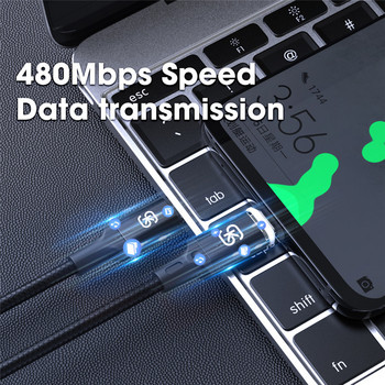 100W PD магнитен кабел за зареждане Бързо зареждане USB-C тип C кабел от мъжки към мъжки за лаптоп Macbook Pro Реверсивен C към C кабел SIKAI