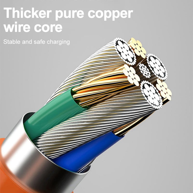 180° pasukamas 120w itin greito įkrovimo laidas skysto silikono mobiliesiems žaidimams USB Type-C įkrovimo alkūninis laidas skirtas Xiaomi iPhone Huawei