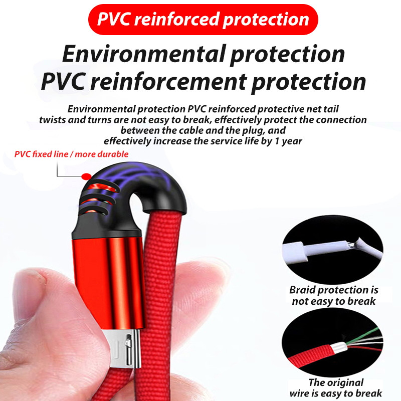 3 m / 5 m / 8 m kelių ilgių mikro USB laidas, greitas įkrovimas, efektyvus PVC apsauginis laidas, skirtas Micro Android Xiaomi telefono laidui