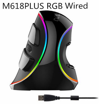 Delux M618 PLUS Vertikalni miš Gaming Žičani Ergonomski Miševi Bežični 6 tipki 4000 DPI Optička desna ruka za PC prijenosno računalo
