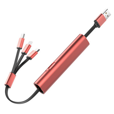 Mini cablu de încărcare multiplu ascuns pentru Samsung S8 S10 S20 Cablu de încărcare Micro Usb din aliaj de aluminiu tip c pentru Huawei P30 P40 Vivo Oppo