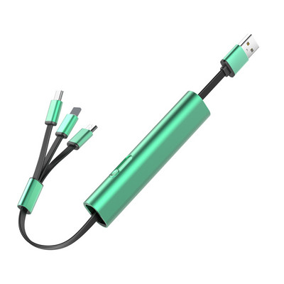 Mini cablu de încărcare multiplu ascuns pentru Samsung S8 S10 S20 Cablu de încărcare Micro Usb din aliaj de aluminiu tip c pentru Huawei P30 P40 Vivo Oppo