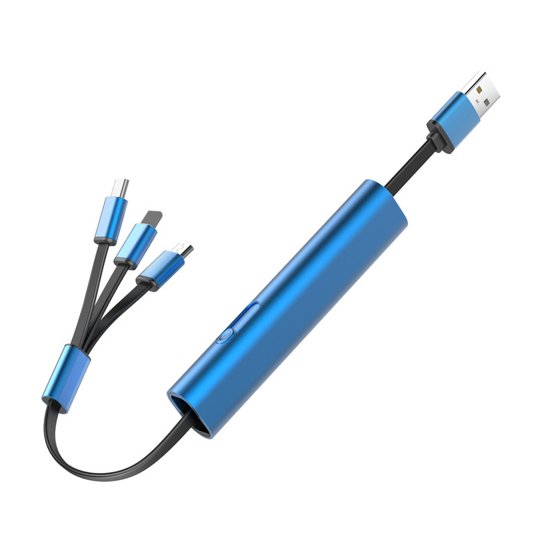 Mini cablu de încărcare multiplu ascuns pentru Samsung S8 S10 S20 Cablu de încărcare Micro Usb din aliaj de aluminiu tip c pentru Huawei P30 P40 Vivo Oppo