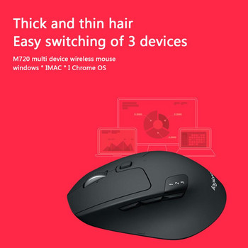 Logitech M720 Wireless Mouse 2,4GHz Bluetooth 1000DPI Gaming Pouse Unifying Dual Mode Multi-device Office Gaming Pouse for PC