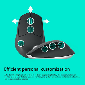 Безжична мишка Logitech M720 2.4GHz Bluetooth 1000DPI мишки за игри Unifying Dual Mode Multi-device Office Gaming Mouse For PC