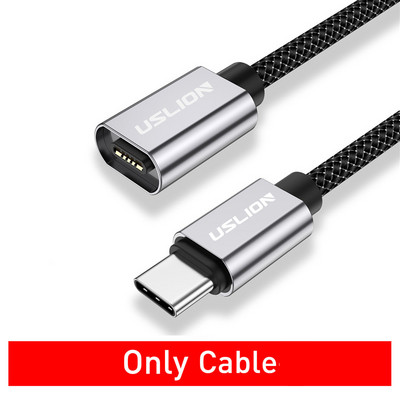 USLION 5A mágneses USB Type C – USB C kábel MacBook 100W PD szupergyors töltő USB-C Type-C vezetékhez Xiaomi Samsung Note-hoz
