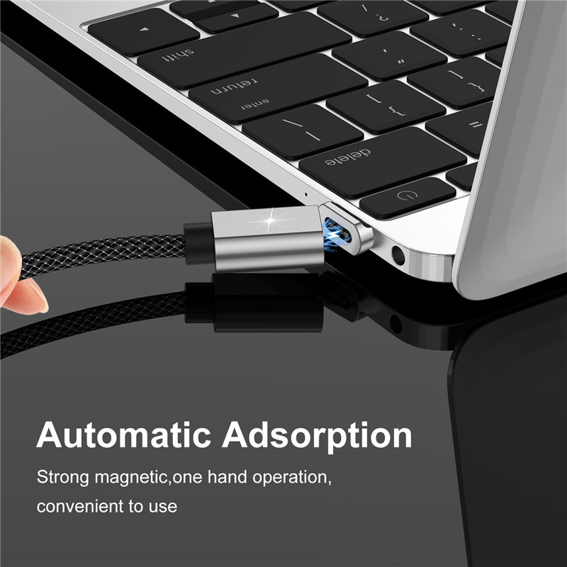 USLION 5A mágneses USB Type C – USB C kábel MacBook 100W PD szupergyors töltő USB-C Type-C vezetékhez Xiaomi Samsung Note-hoz