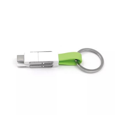 4 v 1 USB kábel s príveskom na kľúče, magnetický krátky kábel, nabíjačka powerbanky, micro USB typu C, kábel pre smartfón, USB-C, PD nabíjací kábel s OTG