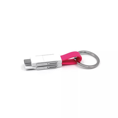 4 v 1 USB kábel s príveskom na kľúče, magnetický krátky kábel, nabíjačka powerbanky, micro USB typu C, kábel pre smartfón, USB-C, PD nabíjací kábel s OTG