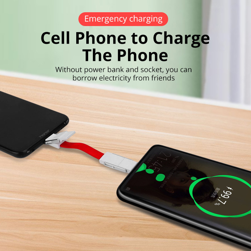 4 v 1 USB kábel s príveskom na kľúče, magnetický krátky kábel, nabíjačka powerbanky, micro USB typu C, kábel pre smartfón, USB-C, PD nabíjací kábel s OTG