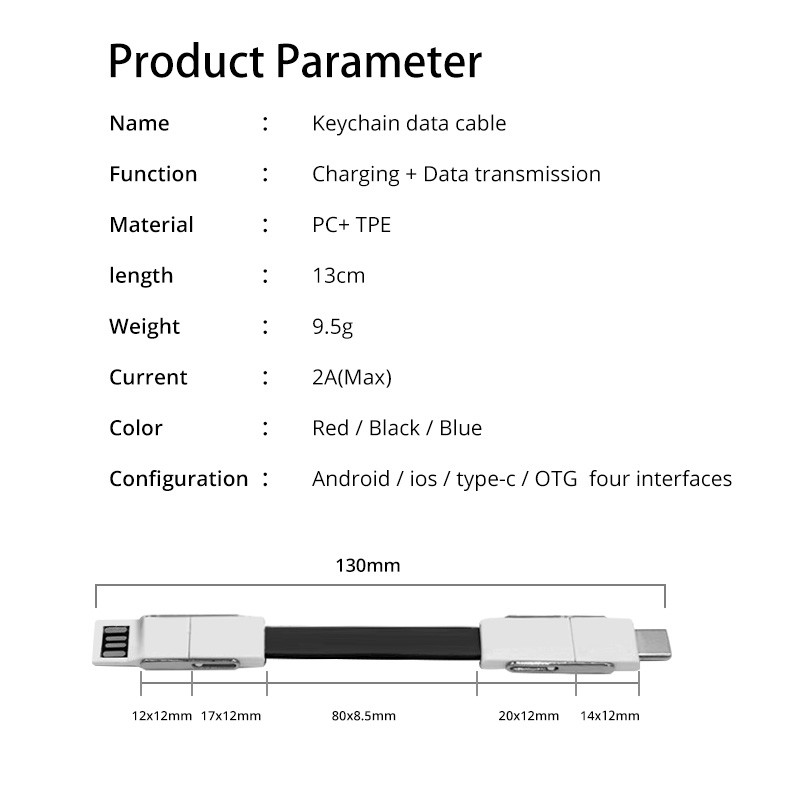 4 v 1 USB kábel s príveskom na kľúče, magnetický krátky kábel, nabíjačka powerbanky, micro USB typu C, kábel pre smartfón, USB-C, PD nabíjací kábel s OTG