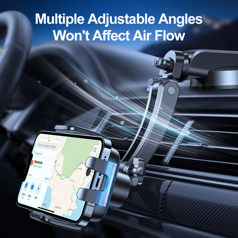 Suport telefon pentru mașină cu încărcare fără fir Joyroom Suport telefon pentru încărcare rapidă de 15 W în mașină Încărcător pentru mașină pentru iPhone Xiaomi Huawei Samsung