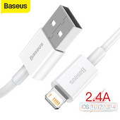 Baseus USB kábel iPhone 12 11 Pro Max Xs X 8 Plus 2.4A gyorstöltő kábel iPhone 5s 6s 7 SE töltőkábel USB adatvonalhoz