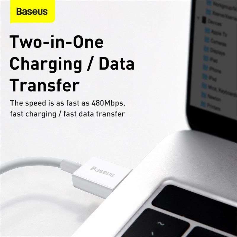 Baseus USB kábel iPhone 12 11 Pro Max Xs X 8 Plus 2.4A gyorstöltő kábel iPhone 5s 6s 7 SE töltőkábel USB adatvonalhoz