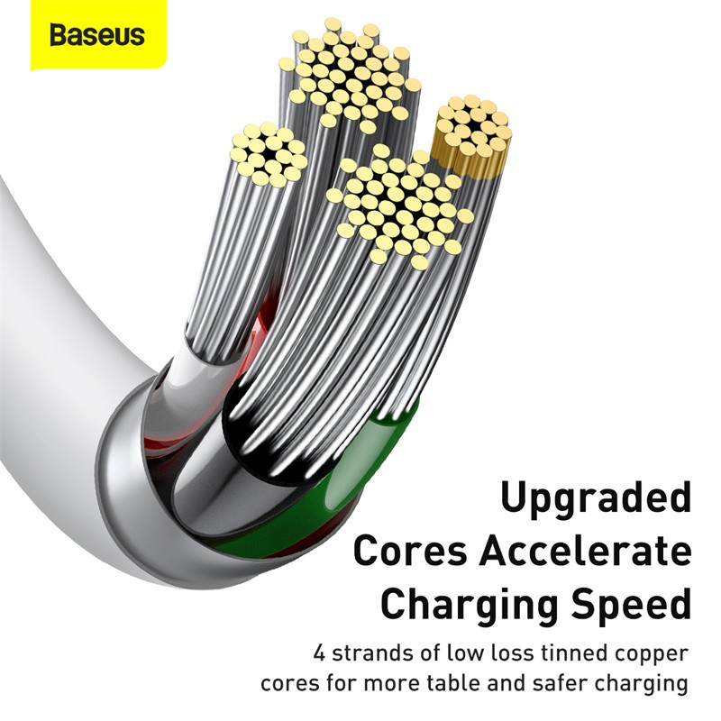 Baseus USB kábel iPhone 12 11 Pro Max Xs X 8 Plus 2.4A gyorstöltő kábel iPhone 5s 6s 7 SE töltőkábel USB adatvonalhoz