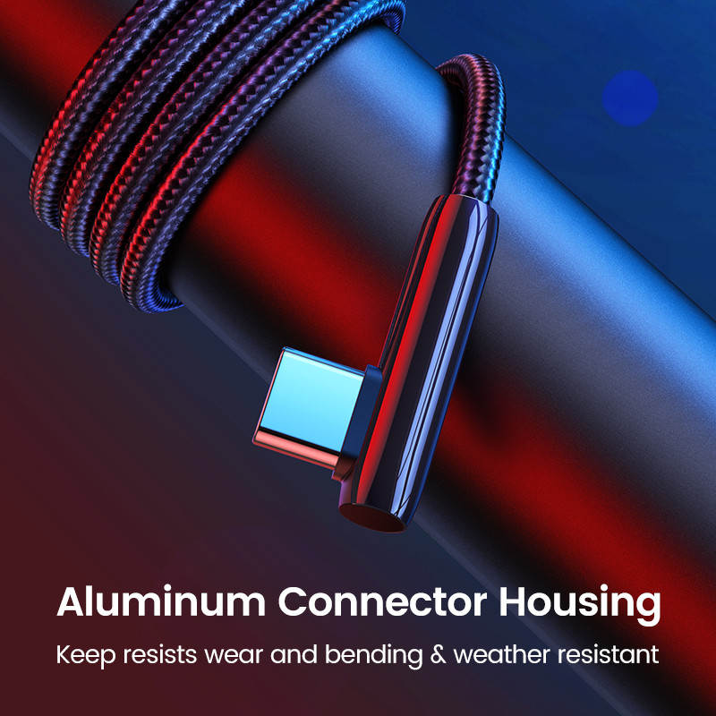 Ugreen C tipo USB laidas 3A greito įkrovimo USB C laidas, skirtas Samsung S20 Huawei Xiaomi mobiliojo telefono greito įkroviklio duomenų laidas USB laidas