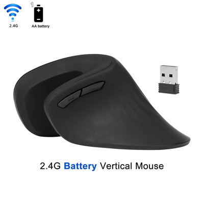 2.4G vezeték nélküli függőleges egér Ergonomikus optikai újratölthető USB vevő Mauce 3200 állítható DPI egér PC számítógépes laptophoz