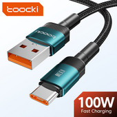 Toocki 6A 100W USB C Καλώδιο γρήγορης φόρτισης Τύπου C Καλώδιο δεδομένων γρήγορης φόρτισης για Huawei P30 Pro Samsung Xiaomi Realme Oneplus Poco F3