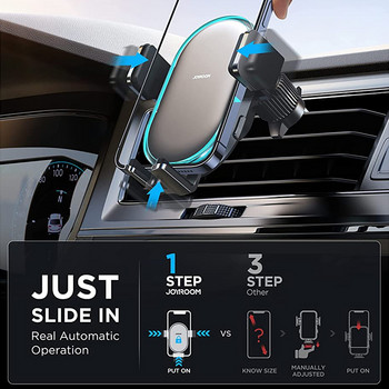 Joyroom 15W ασύρματη βάση φορτιστή αυτοκινήτου Dual Coil Auto Clamping Βάση βάσης τηλεφώνου αυτοκινήτου Ασύρματη φόρτιση για iPhone 14 13 Pro Max