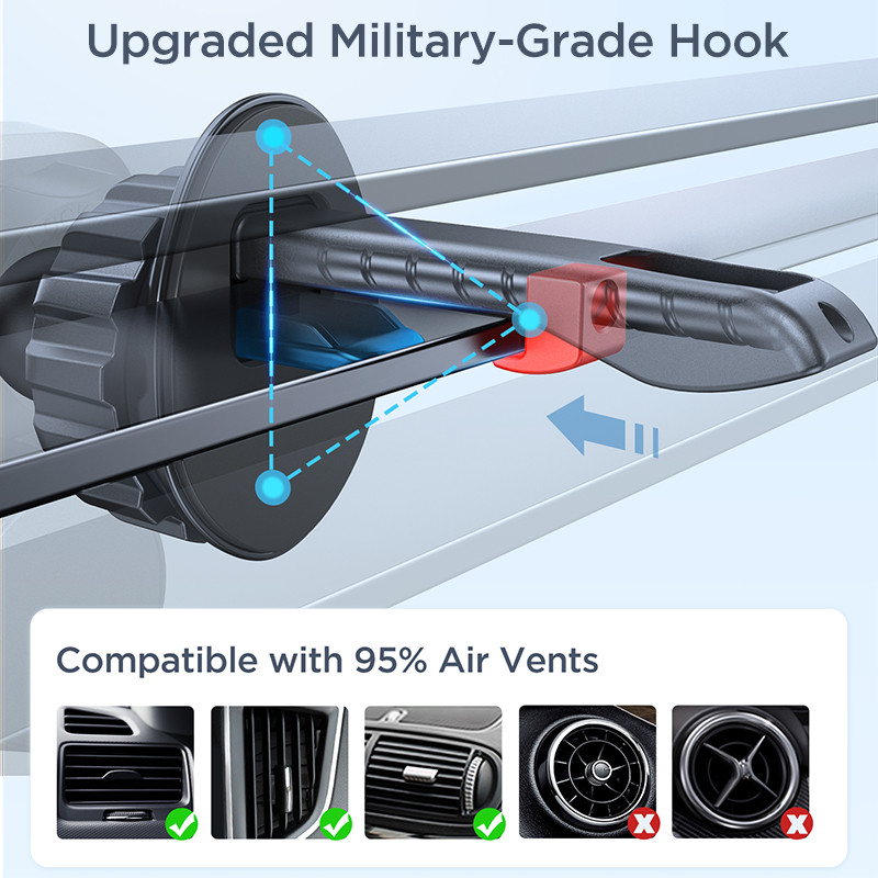 Joyroom Qi belaidis greito įkrovimo telefono laikiklis Automobilinis magnetinis automatinis laisvų rankų įrangos automobilinis telefono laikiklis skirtas iPhone 13 12 Pro Max