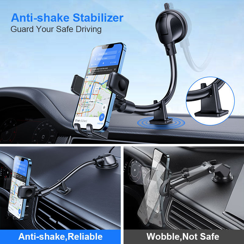 Joyroom Univerzalni držač za telefon u automobilu, stalak za zakrivljenu šipku od 4,7-6,8 inča, telefon sa jakim stezanjem, podrška za većinu telefona