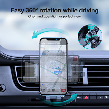 Joyroom Универсален държач за телефон за кола със супер стабилност 360° регулируем държач за телефон със свободни ръце Кола за 4,7-7,6 инча голям телефон