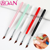BQAN 1db #6 köröm francia ecset UV gél körömfestés rajz polírozás francia tippek Half Moon Design manikűr toll