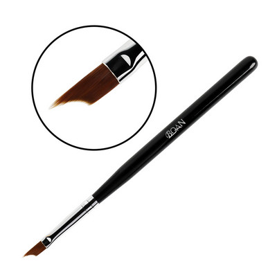 BQAN 1db #6 köröm francia ecset UV gél körömfestés rajz polírozás francia tippek Half Moon Design manikűr toll