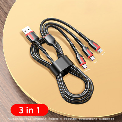66W 6A 3 u 1 Kabel za brzo punjenje tipa C Mikro USB kabel za Huawei Xiaomi Redmi POCO Dodaci za mobilne telefone Punjač USB C kabel