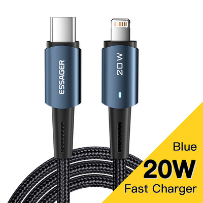 Essager PD 20W USB Type C kábel iphone 14 13 12 Pro Max Mini Xs Xr X 8 iPad MacBook gyorstöltő villámkábelhez