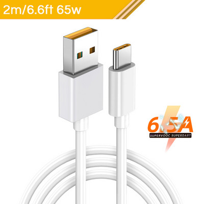 6,5 A Super Dart VOOC eredeti 65 W-os töltő Type-C kábel USB C gyorstöltés Realme GT 2 9 Pro 8 7 X50 OPPO Find X2 Reno 3 30 W-hoz