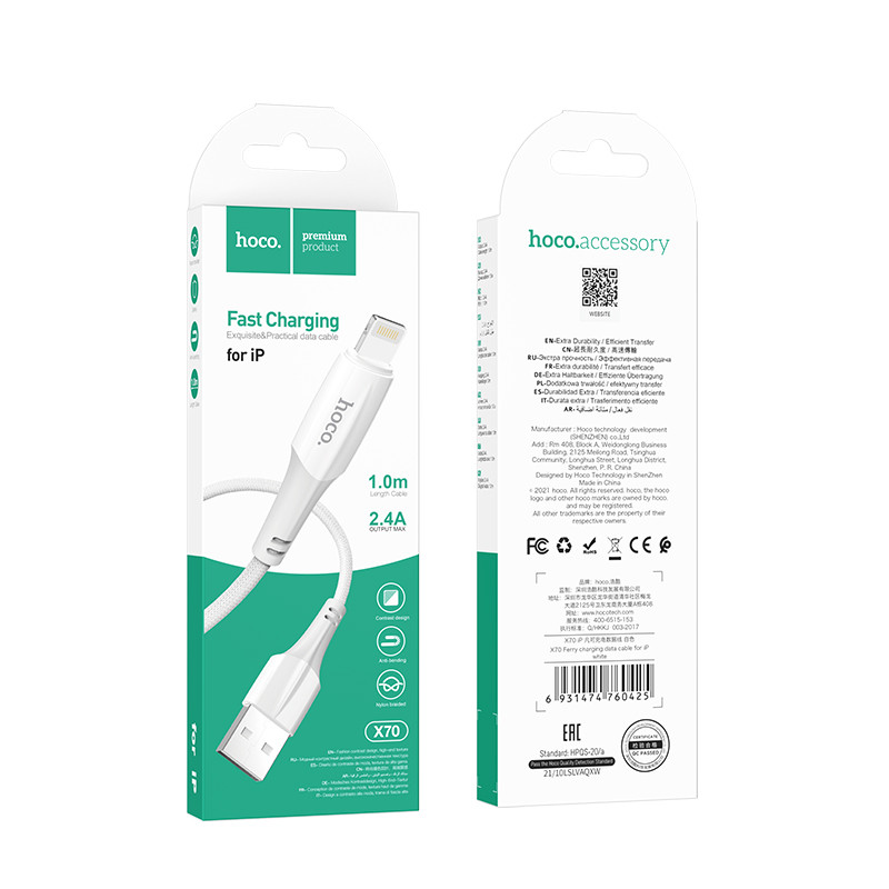 HOCO USB kábel iPhone 13 Pro Max Apple Plug gyorstöltő adatkábel iPhone 12 11 X XS 8 7 6 6s mobiltelefon kábelhez