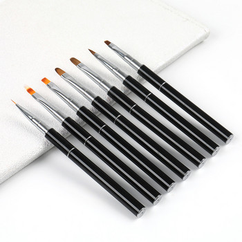 ANGNYA 1Pcs Dual Head Nail Art Acrylic UV Gel Extension Builder Drawing Pen Liner Brush Polygels Spatula Stick Manicure