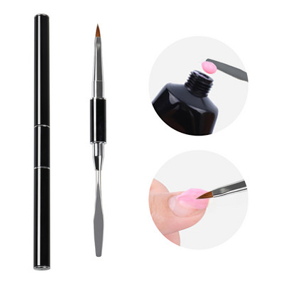 ANGNYA 1Pcs Dual Head Nail Art Akrilni UV Gel Extension Builder Olovka za crtanje Liner Kist Polygels Spatula Stick Alat za manikuru
