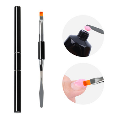 ANGNYA 1Pcs Dual Head Nail Art Akrilni UV Gel Extension Builder Olovka za crtanje Liner Kist Polygels Spatula Stick Alat za manikuru