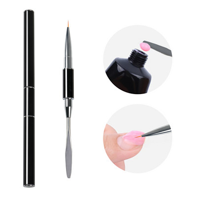 ANGNYA 1Pcs Dual Head Nail Art Akrilni UV Gel Extension Builder Olovka za crtanje Liner Kist Polygels Spatula Stick Alat za manikuru