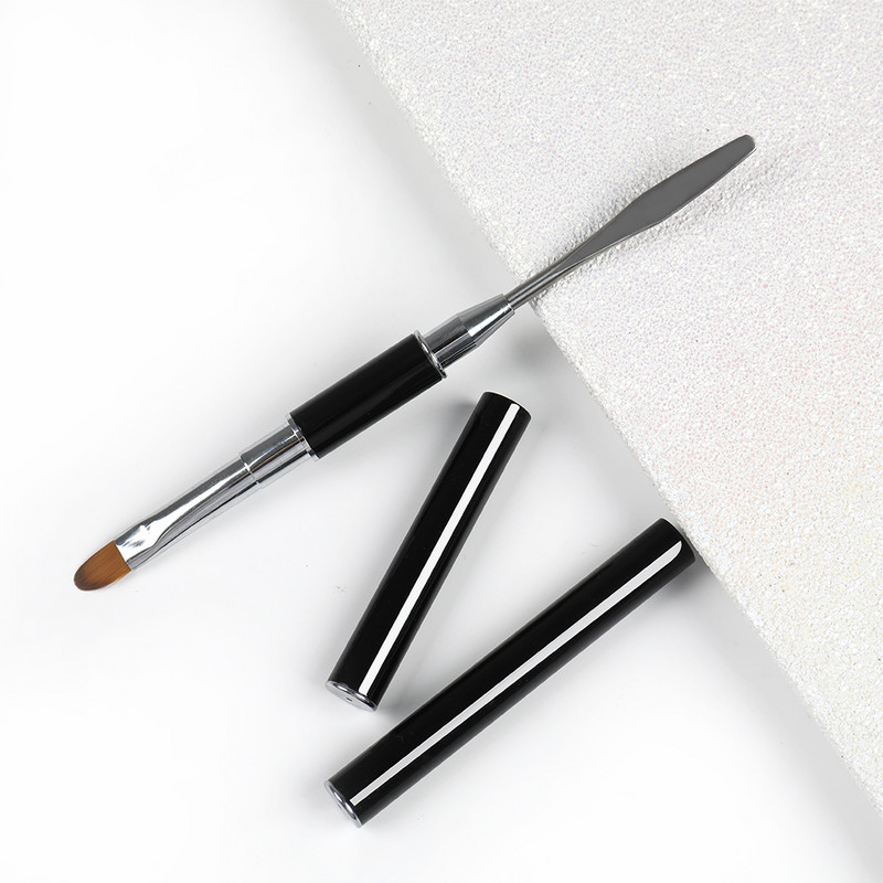 ANGNYA 1Pcs Dual Head Nail Art Akrilni UV Gel Extension Builder Olovka za crtanje Liner Kist Polygels Spatula Stick Alat za manikuru