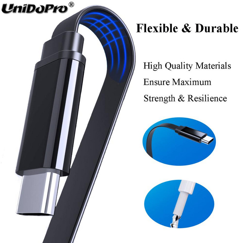 1M USB 3A Flat Type C Brzi podatkovni kabel za punjenje za Samsung S22 S21 S20 FE Xiaomi Redmi Note 11T 11 10 9T 9S 9 8 Pro Noodle kabel