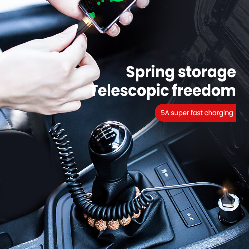 5A opružni Micro USB Type-C kabel pozlaćeni antioksidacijski kabel za brzo punjenje za Huawei P40 Dodaci za Xiaomi mobilne telefone