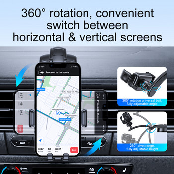 Joyroom Dashboard Θήκη τηλεφώνου αυτοκινήτου 360° Προβολή Μηχανική βάση κινητού τηλεφώνου σε Υποστήριξη κινητού τηλεφώνου αυτοκινήτου Φορητή βάση στήριξης αυτοκινήτου Κορόιδο