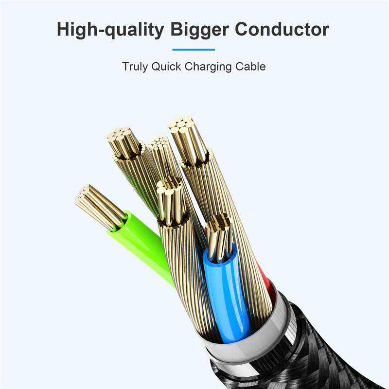 USLION 5A Micro USB kábel Gyors gyorstöltő kábel USB-Micro USB 2.0 Android töltőkábel Samsung Galaxy S7 S6 notebookhoz