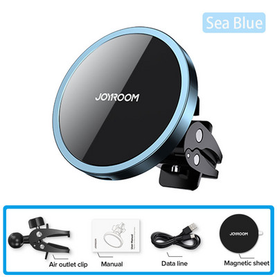 Joyroom15W Qi magnetski bežični punjač za automobil, držač telefona za iPhone 12 Pro Max bežično punjenje, držač za telefon za automobil za iPhone 12