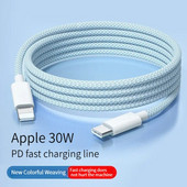 3A PD 20W USB-A – USB-C kábel Gyorstöltés 480Mbps OD3.8 gyorstöltő adatkábel iphone 8/XS/XR/12/13 töltőkábelhez