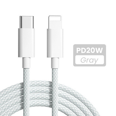 3A PD 20W USB-A – USB-C kábel Gyorstöltés 480Mbps OD3.8 gyorstöltő adatkábel iphone 8/XS/XR/12/13 töltőkábelhez