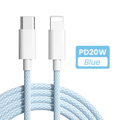 3A PD 20W USB-A – USB-C kábel Gyorstöltés 480Mbps OD3.8 gyorstöltő adatkábel iphone 8/XS/XR/12/13 töltőkábelhez